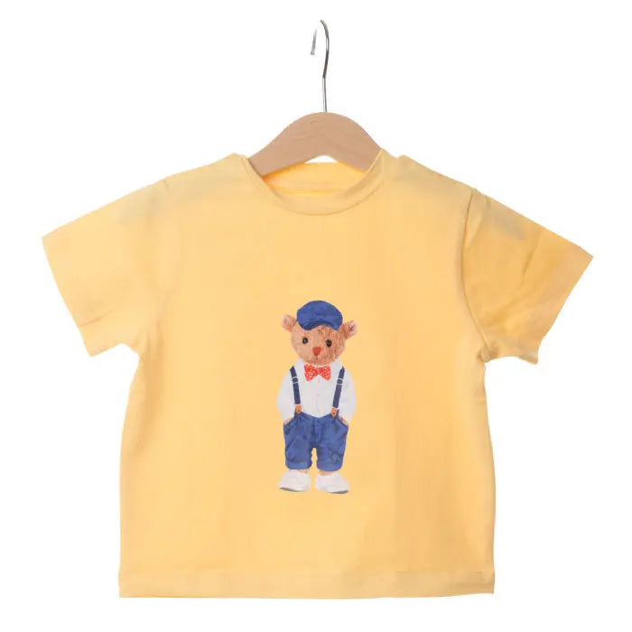 T-Shirt ' Classy Teddy ' Yellow